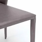 Nowoczesne krzesło do salonu pokryte imitacją skóry, Accadia, 4 sztuki Viadurini