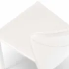 Nowoczesne krzesło do salonu pokryte imitacją skóry, Accadia, 4 sztuki Viadurini