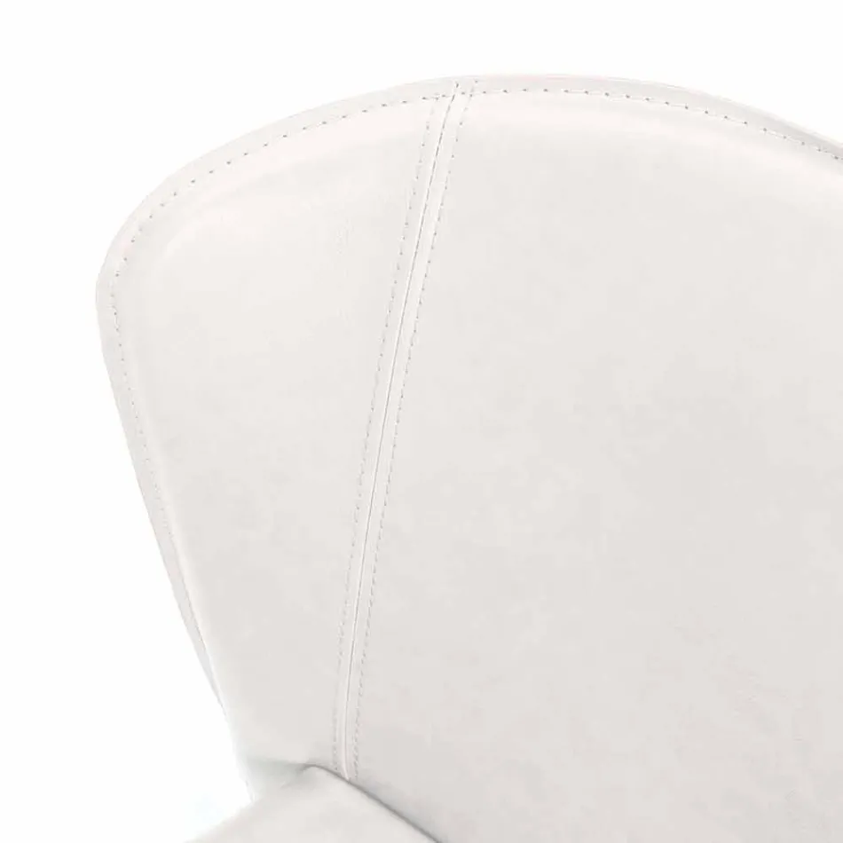 Nowoczesne krzesło do salonu pokryte imitacją skóry, Accadia, 4 sztuki Viadurini