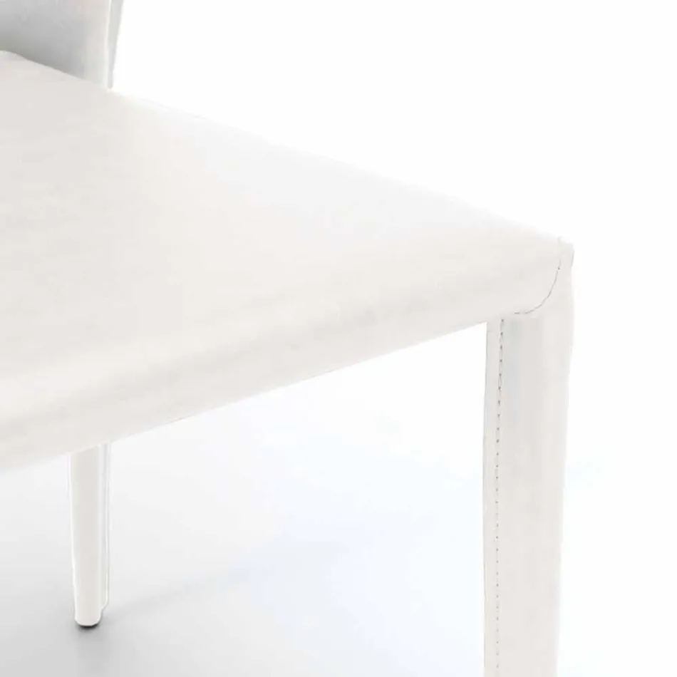 Nowoczesne krzesło do salonu pokryte imitacją skóry, Accadia, 4 sztuki Viadurini