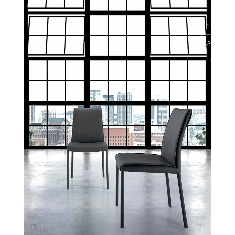 Nowoczesne wyściełane i tapicerowane krzesło dzienne Made in Italy – Monnalisa Viadurini