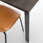 Connubia by Calligaris Academy nowoczesne krzesło z metalu i skóry Viadurini