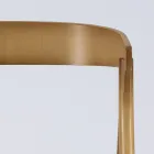 Nowoczesne krzesło do salonu z różnych tkanin z drewnianą skorupą - Wolter Viadurini