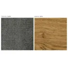 Nowoczesne krzesło do salonu z różnych tkanin z drewnianą skorupą - Wolter Viadurini