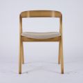 Nowoczesne krzesło do salonu z różnych tkanin z drewnianą skorupą - Wolter