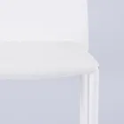 Nowoczesne krzesło do salonu z ekoskóry i metalu Made in Italy - Reka Viadurini