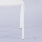 Nowoczesne krzesło do salonu z ekoskóry i metalu Made in Italy - Reka Viadurini