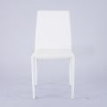 Nowoczesne krzesło do salonu z ekoskóry i metalu Made in Italy - Reka