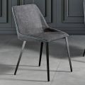 Nowoczesne krzesło z tkaniny i trójkątne nogi wykonane we Włoszech, Oriella