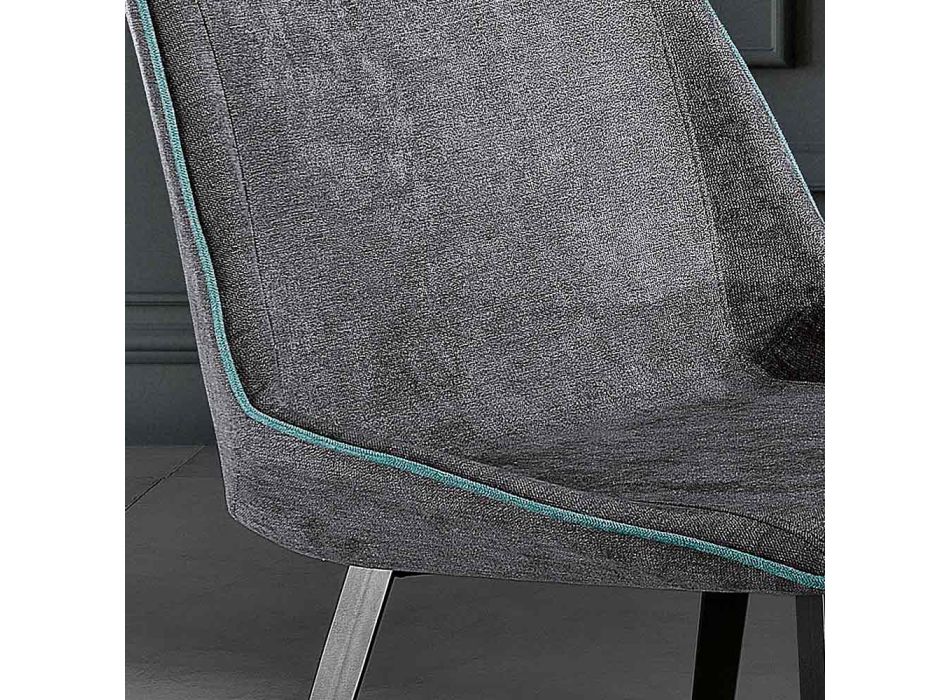 Nowoczesne krzesło z tkaniny i trójkątnych nóg wykonane we Włoszech, Oriella Viadurini