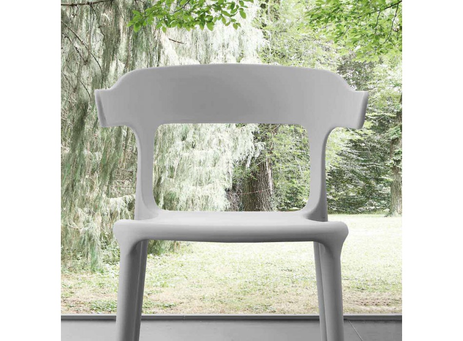 Nowoczesne krzesło w całości z polipropylenu Mirto Viadurini