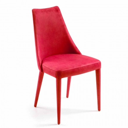 Nowoczesne krzesło do jadalni w kolorze czerwonym Tecnofibra Almira Viadurini