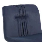 Krzesło skorupowe z kolorowej tkaniny i czarnego metalu - Florinda Viadurini