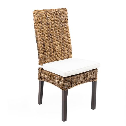 Krzesło ogrodowe z tkaniny bananowej z poduszką do siedzenia - Safari Viadurini