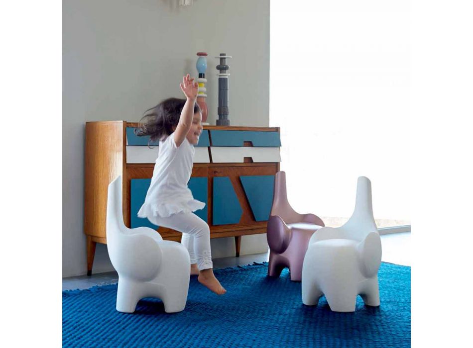 Nowoczesne krzesło Elephant dla dzieci, 4 kolorowe elementy - Tino od Myyour Viadurini