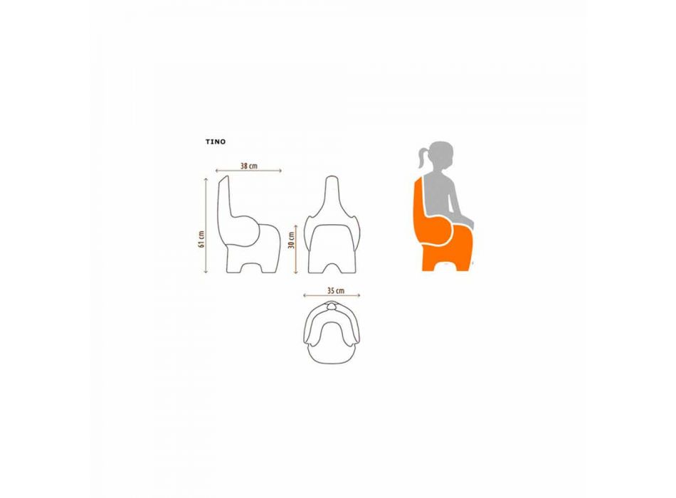 Nowoczesne krzesło Elephant dla dzieci, 4 kolorowe elementy - Tino od Myyour Viadurini