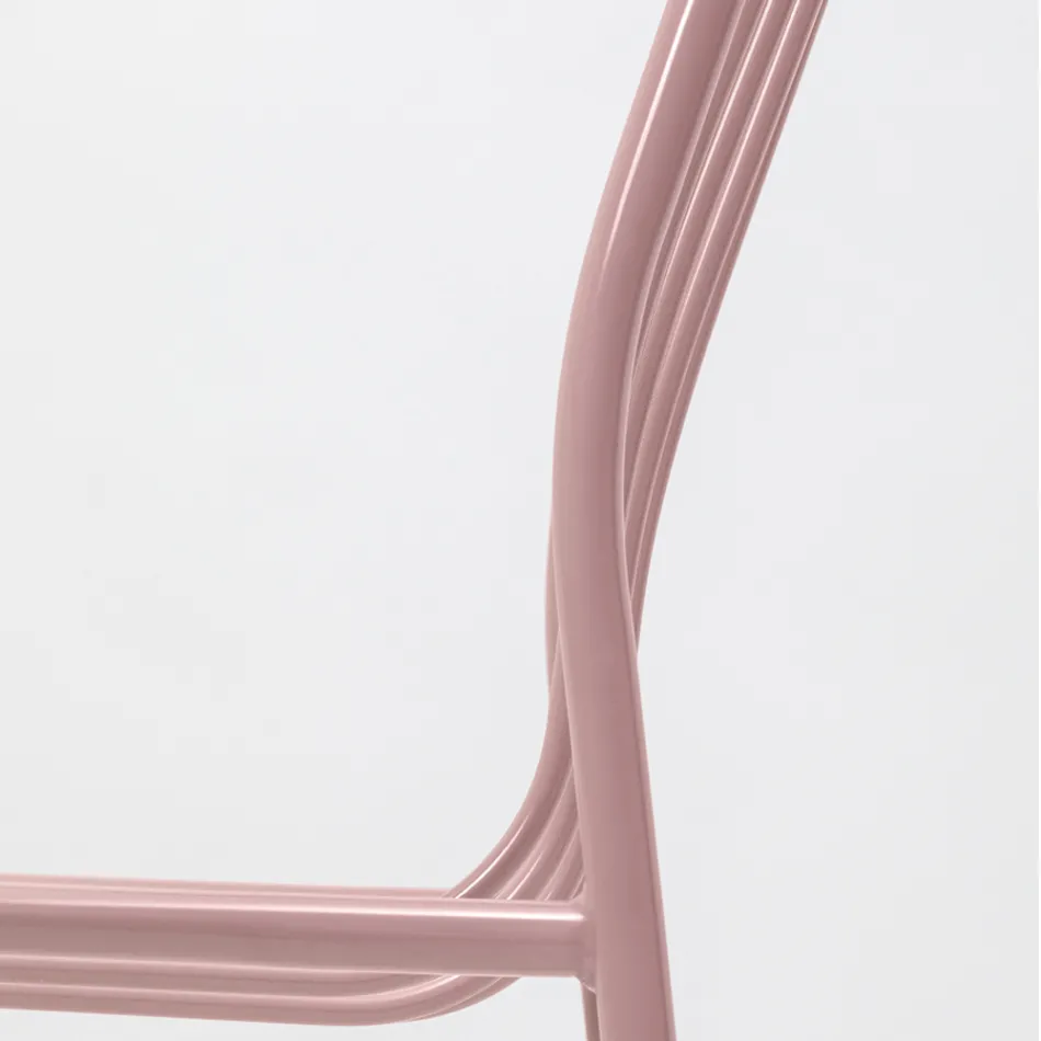 Krzesło metalowe do układania w stos na zewnątrz Made in Italy 2 sztuki - Simply Viadurini