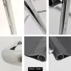 Krzesło do sali konferencyjnej lub spotkania w czarnej skórze i metalu – Cirillo3/4 Viadurini