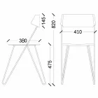 Ręcznie robione krzesło do jadalni z drewna i stali Made in Italy - Valencia Viadurini