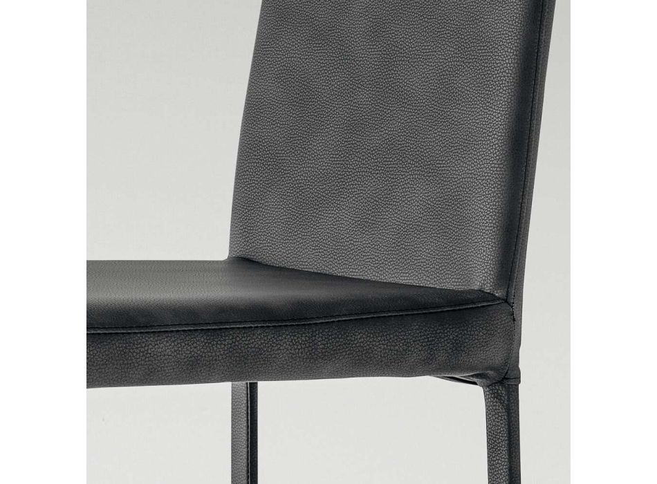 Krzesło do jadalni ze sztucznej skóry Made in Italy, 2 sztuki - Mawi Viadurini