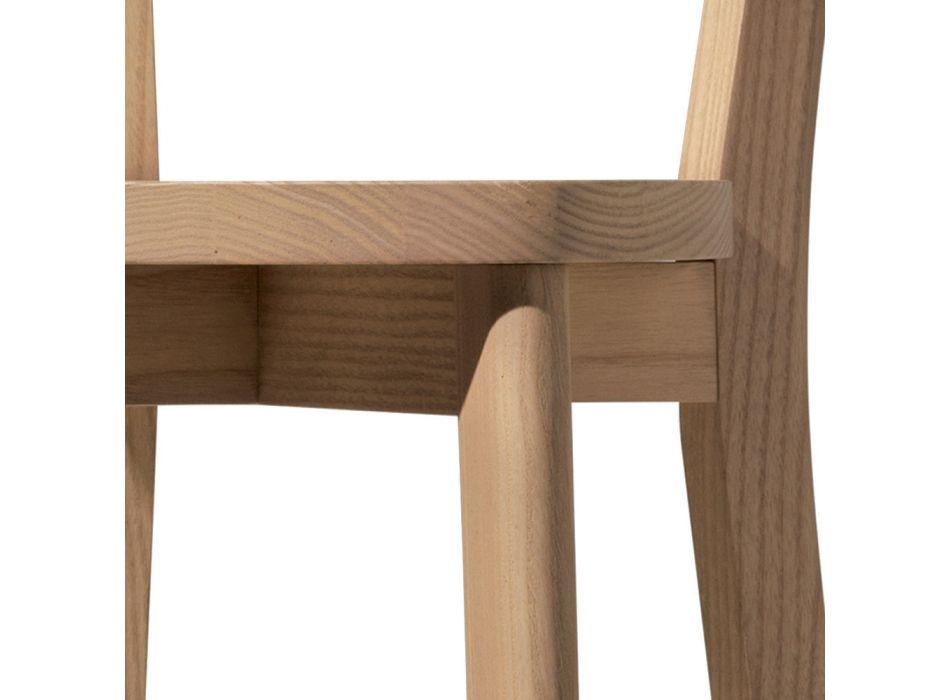 Krzesło do jadalni z jesionu i litego drewna Made in Italy - Alima Viadurini