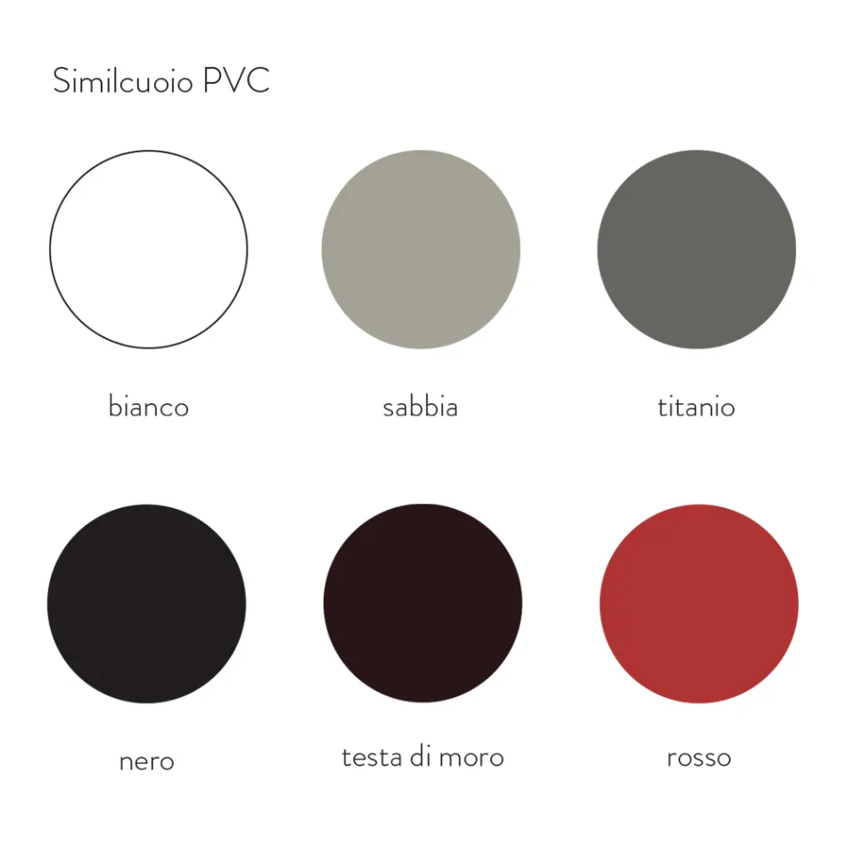 Metalowe krzesło do jadalni pokryte imitacją skóry, 4 sztuki - Nadia Viadurini