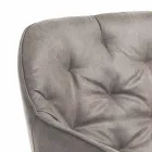 Krzesło do jadalni z efektem postarzanej skóry 2 sztuki - Garbina Viadurini