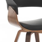 Krzesło do jadalni ze skóry syntetycznej i sklejki - Nubea Viadurini