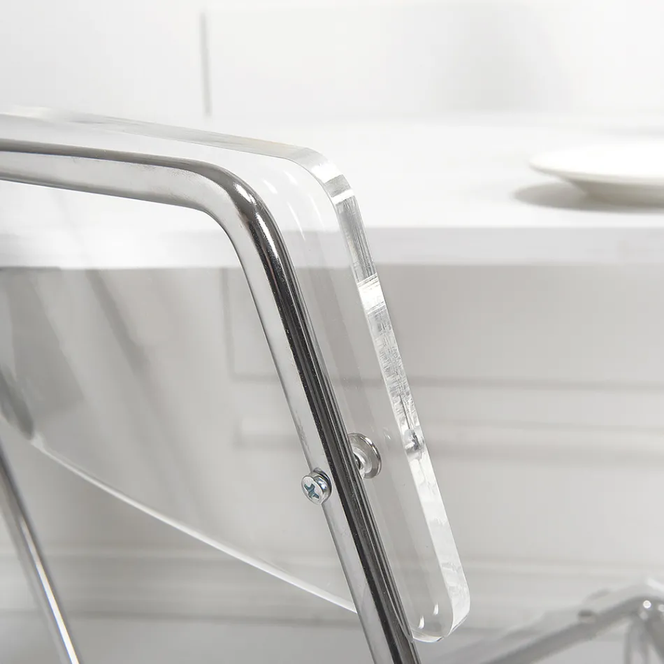 Pleksiglasowe krzesło do jadalni Made in Italy 2 sztuki - Charlotte Viadurini