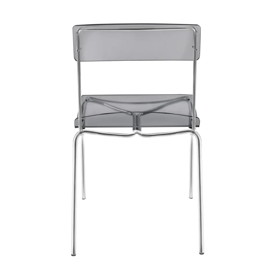Pleksiglasowe krzesło do jadalni Made in Italy 2 sztuki - Charlotte Viadurini