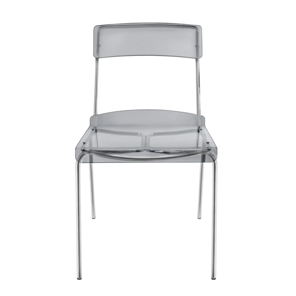 Pleksiglasowe krzesło do jadalni Made in Italy 2 sztuki - Charlotte Viadurini