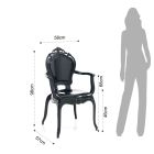 Krzesło do jadalni z poliwęglanu, 2 sztuki - Reginetta Viadurini
