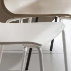 Krzesło do jadalni z polipropylenu z metalową podstawą, 4 sztuki - Alina Viadurini