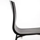 Krzesło do jadalni z polipropylenu z metalową podstawą, 4 sztuki - Alina Viadurini