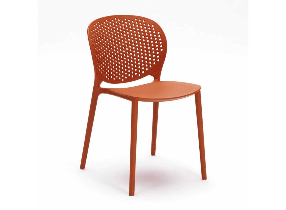 Nowoczesny design krzesła polipropylenowego Blake, 4 części Viadurini