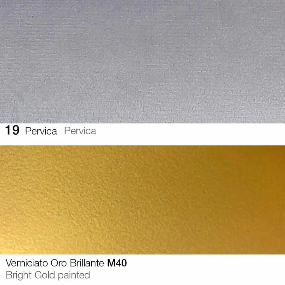 Krzesło do jadalni z tkaniny ze złotymi nogami Made in Italy - Marchesi Viadurini