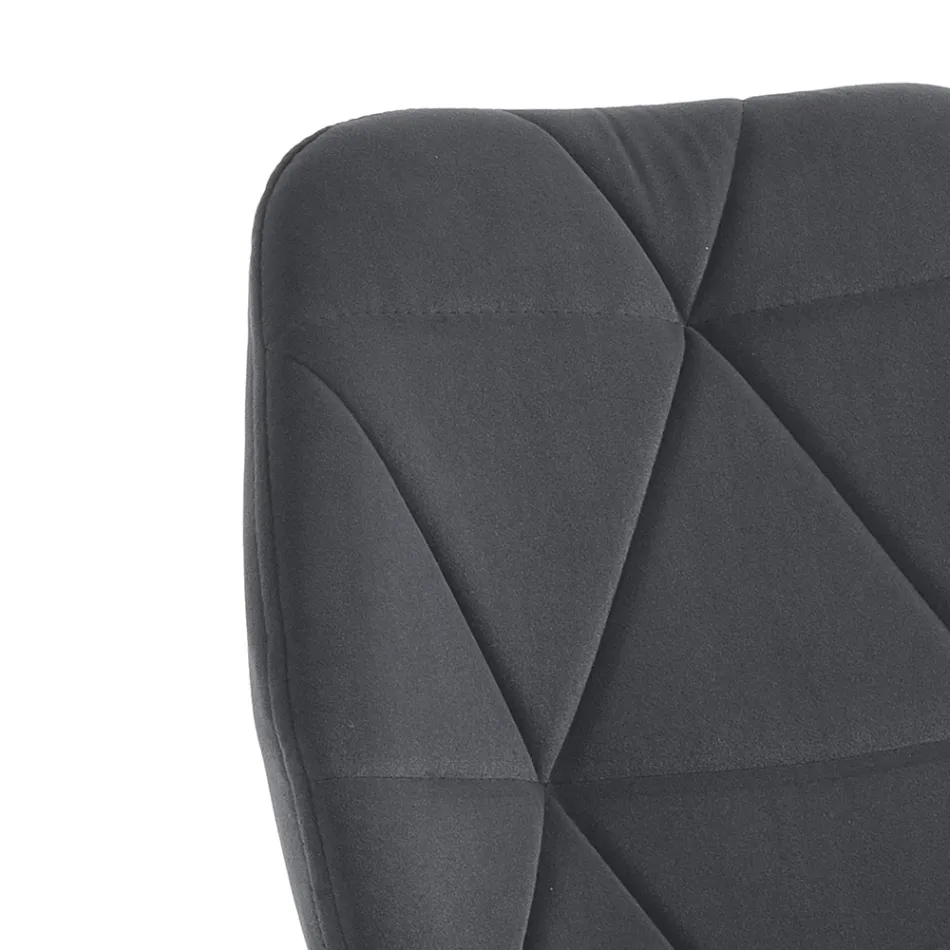 Krzesło do jadalni z tkaniny i złotego metalu 4 sztuki - Smeralda Viadurini