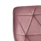 Krzesło do jadalni z tkaniny i złotego metalu 4 sztuki - Smeralda Viadurini