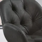 Krzesło do jadalni w metalowej konstrukcji z ekoskóry 2 sztuki - Delpiero Viadurini