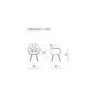 Krzesło do jadalni w metalowej konstrukcji z ekoskóry 2 sztuki - Delpiero Viadurini