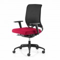 Obrotowe ergonomiczne krzesło biurowe z podłokietnikami i kółkami - Meliva