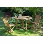 Składane krzesło ogrodowe z naturalnego drewna tekowego - Yggdrasil Viadurini