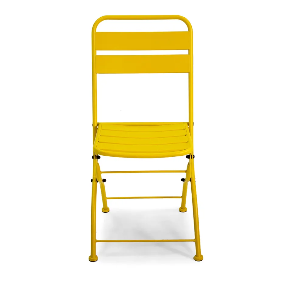 Składane krzesło ogrodowe wykonane w całości z metalu - Ribbon Viadurini