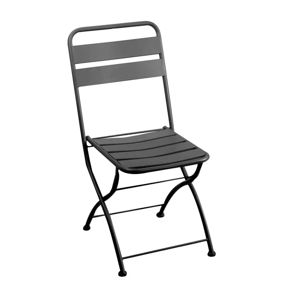 Składane krzesło ogrodowe wykonane w całości z metalu - Ribbon Viadurini