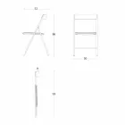 Krzesło składane z metalu i drewna dębowego 2 sztuki Made in Italy - Roberta Viadurini