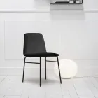 Krzesło z cienkiej tkaniny z metalową podstawą Made in Italy, 2 sztuki - Molde Viadurini