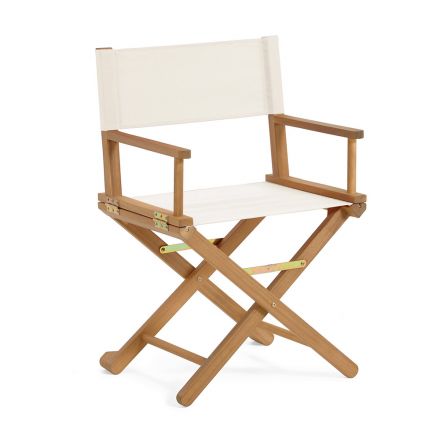 Zewnętrzne składane krzesło dyrektorskie z drewna z podłokietnikami 2 sztuki - Rodolphe Viadurini