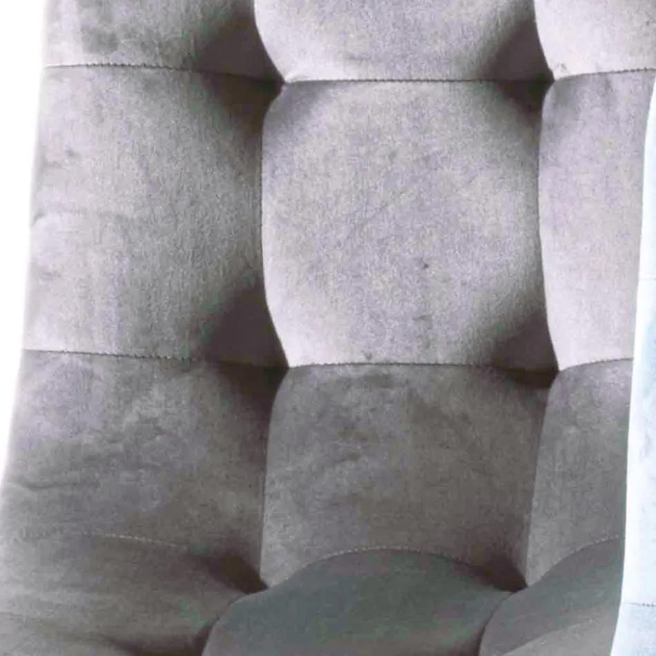 Odporne na plamy, tapicerowane, aksamitne krzesło do jadalni, 4 sztuki - Kylie Viadurini