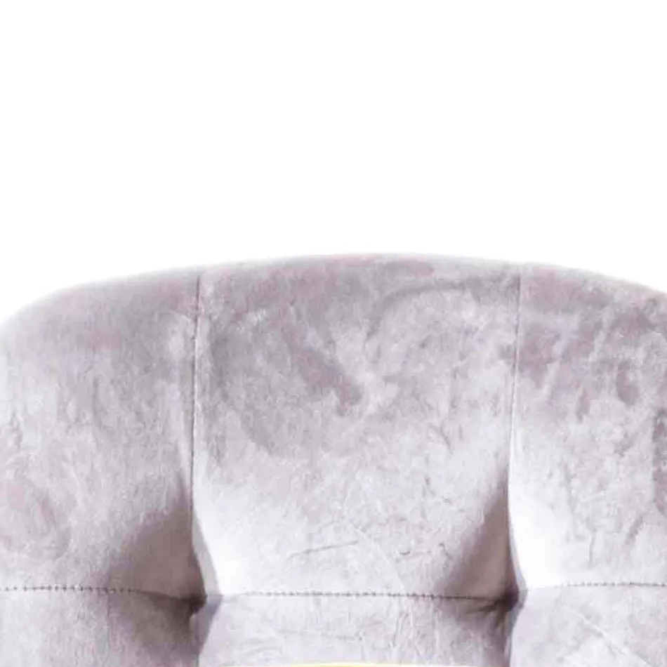 Odporne na plamy, tapicerowane, aksamitne krzesło do jadalni, 4 sztuki - Kylie Viadurini