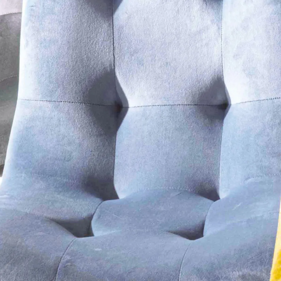 Odporne na plamy, tapicerowane, aksamitne krzesło do jadalni, 4 sztuki - Kylie Viadurini